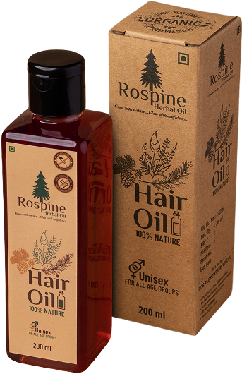 Rospine Hair Oil bottle and packaging